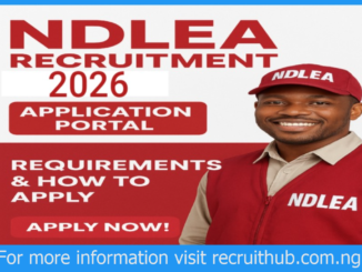 NDLEA Recruitment 2026 Portal – Application Form, Requirements and Complete Guide